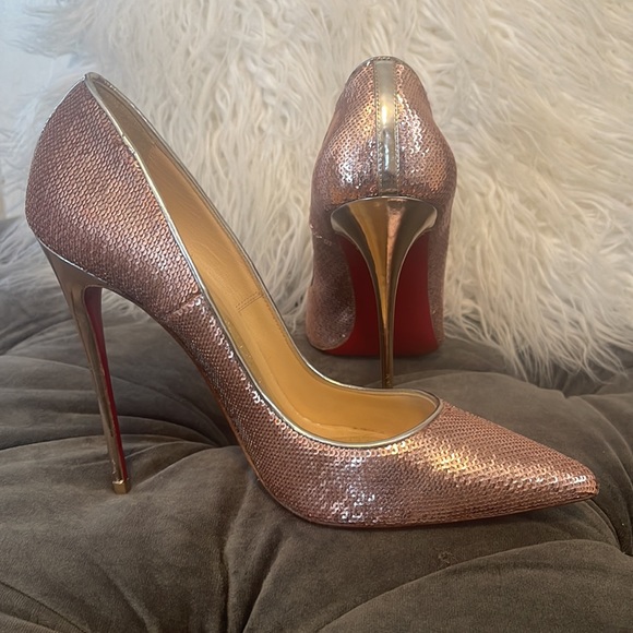 Christian Louboutins - Rose Gold Sequin - Picture 1 of 13